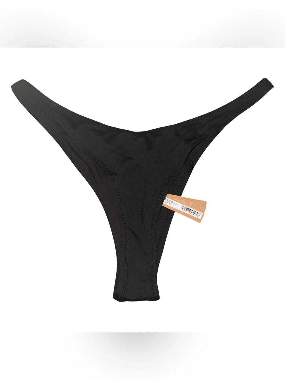 SKIMS Recycled Swim Micro Tanga Bikini Bottom In Onyx Black Size 3X New with Tag